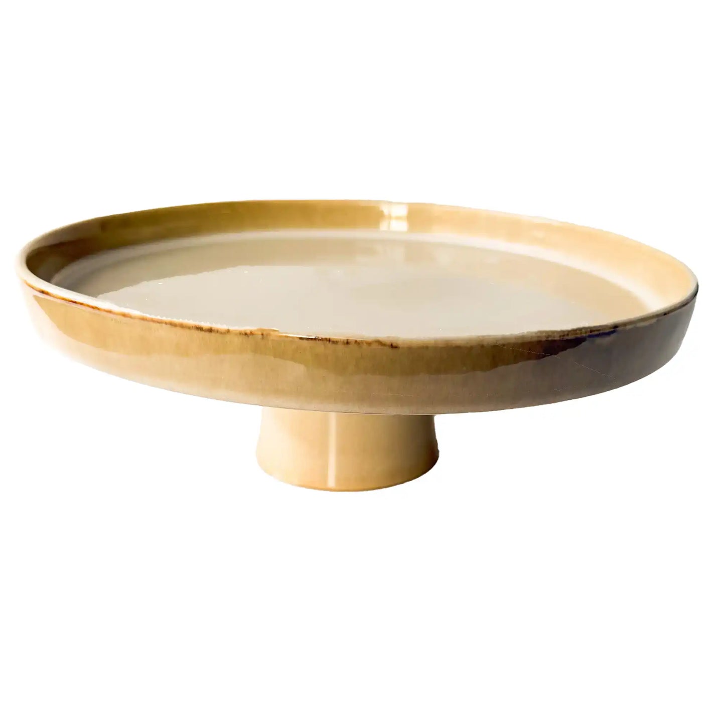 Display keramiek op voet beige