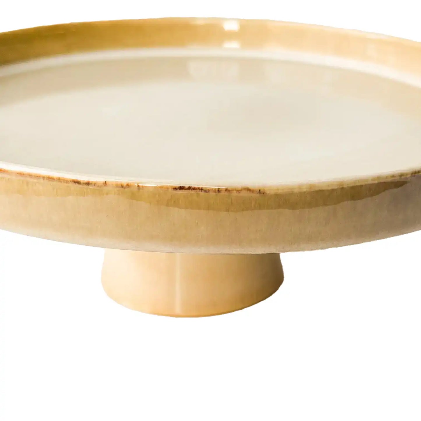 Display keramiek op voet beige