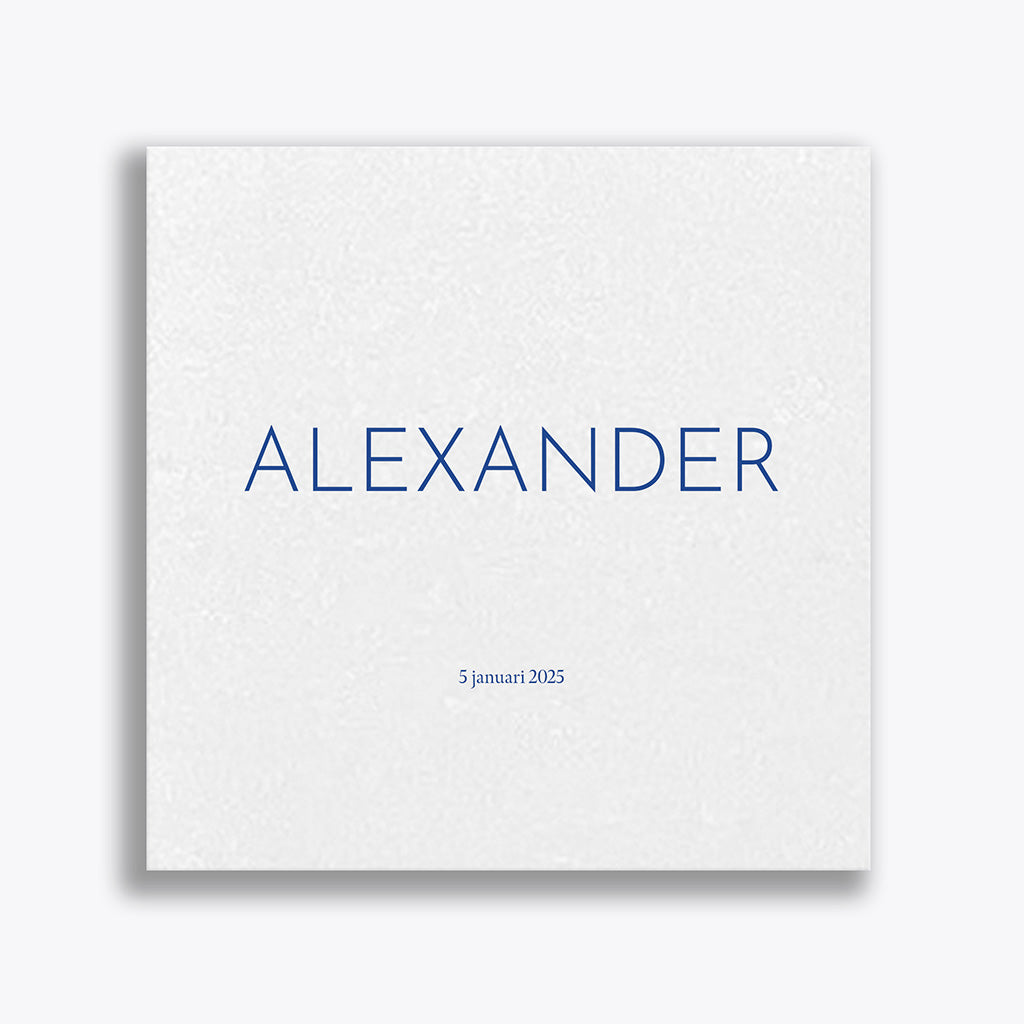 Geboortekaartje "Alexander" (vanaf 40 stuks)