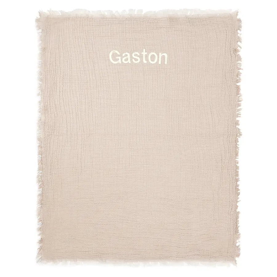 Jollein Deken Wieg Fringe Stripe Biscuit/Ivory 75 x 100cm