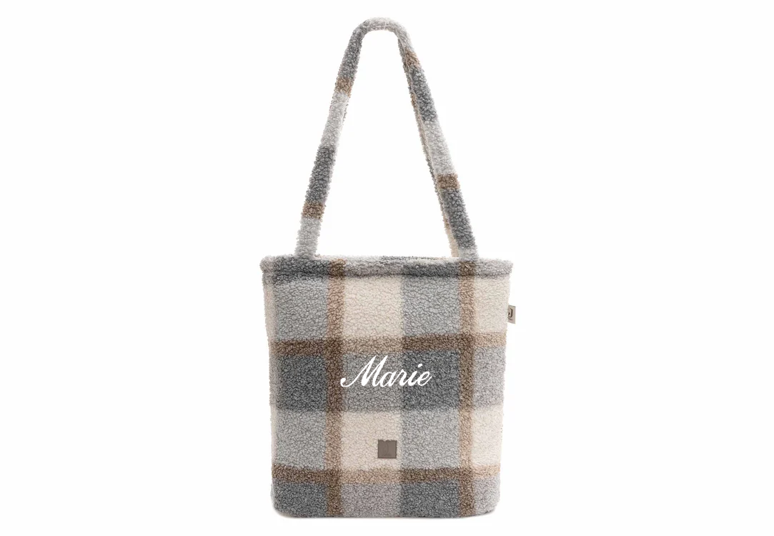Jollein Luiertas Shopper Check Bouclé