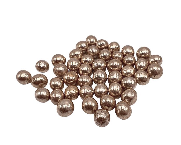 Suikerbonen Mini Crispies Rosé Goud Metallic Papa Chocolat – 1 kg doos