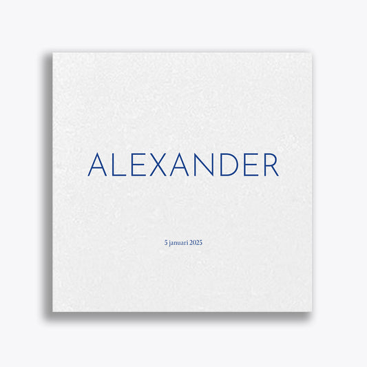 Geboortekaartje "Alexander" (vanaf 40 stuks)