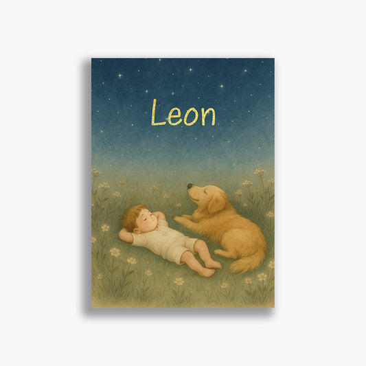 Geboortekaartje "Leon" (vanaf 40 stuks)