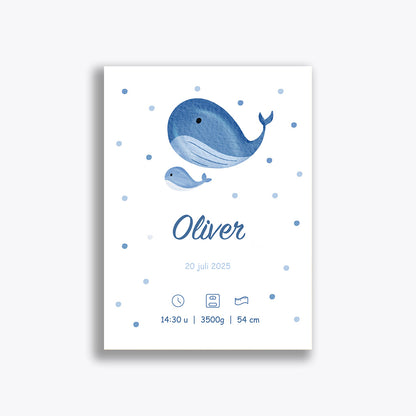 Geboortekaartje "Oliver" (vanaf 40 stuks)