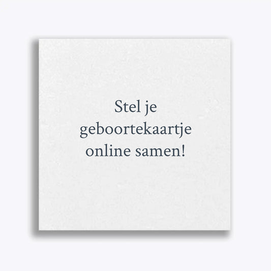 Geboortekaarten online samenstellen