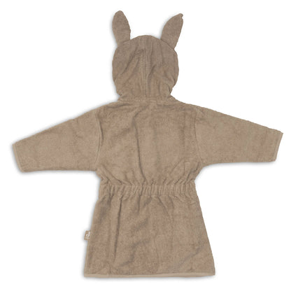Jollein badjas Milky Coffee, achterkant met elastiek in de taille
