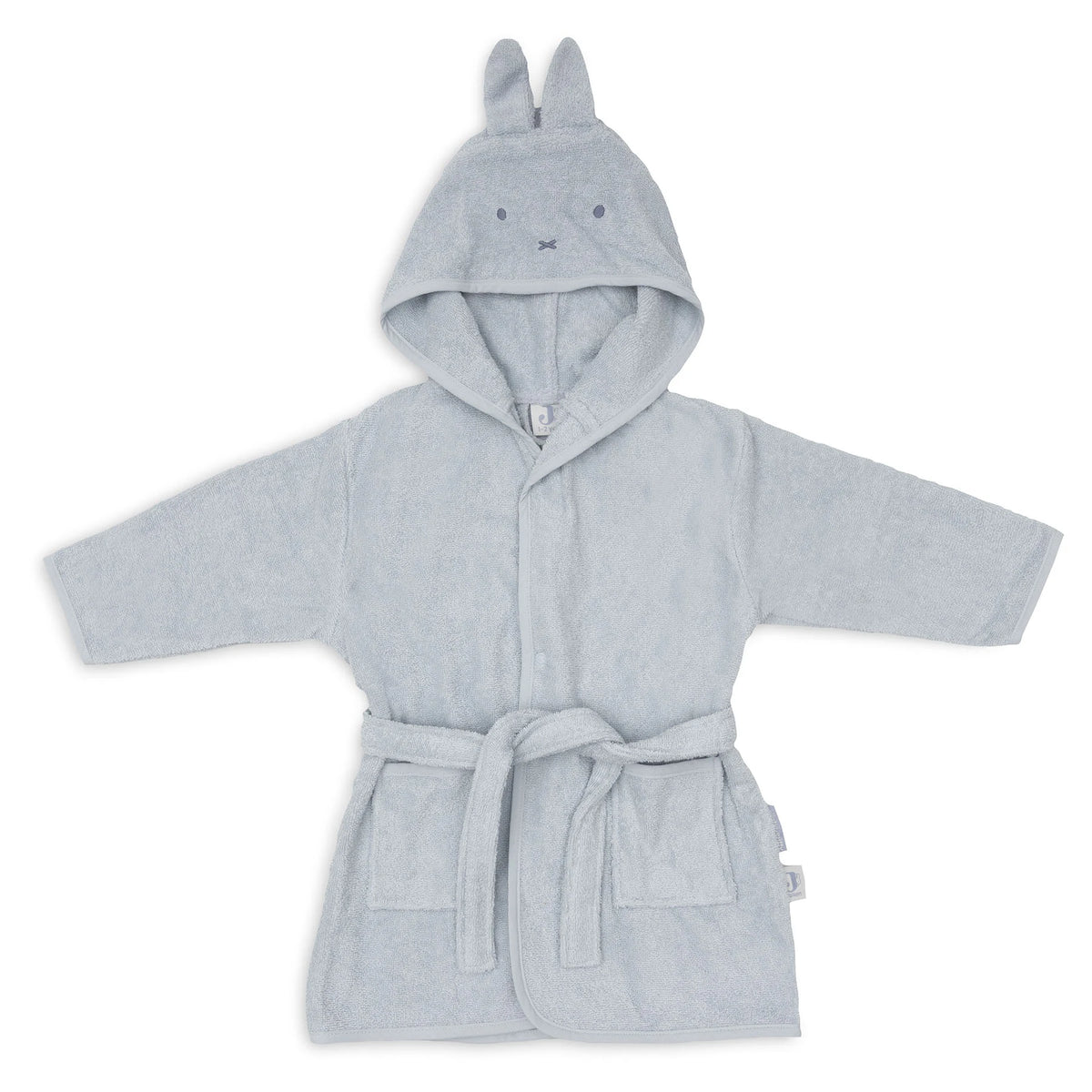Jollein badjas nijntje Cloudy Blue met capuchon, vooraanzicht