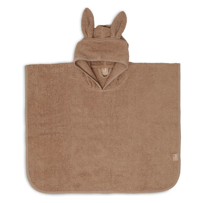 Jollein badponcho Biscuit met capuchon en konijnenoortjes, vooraanzicht