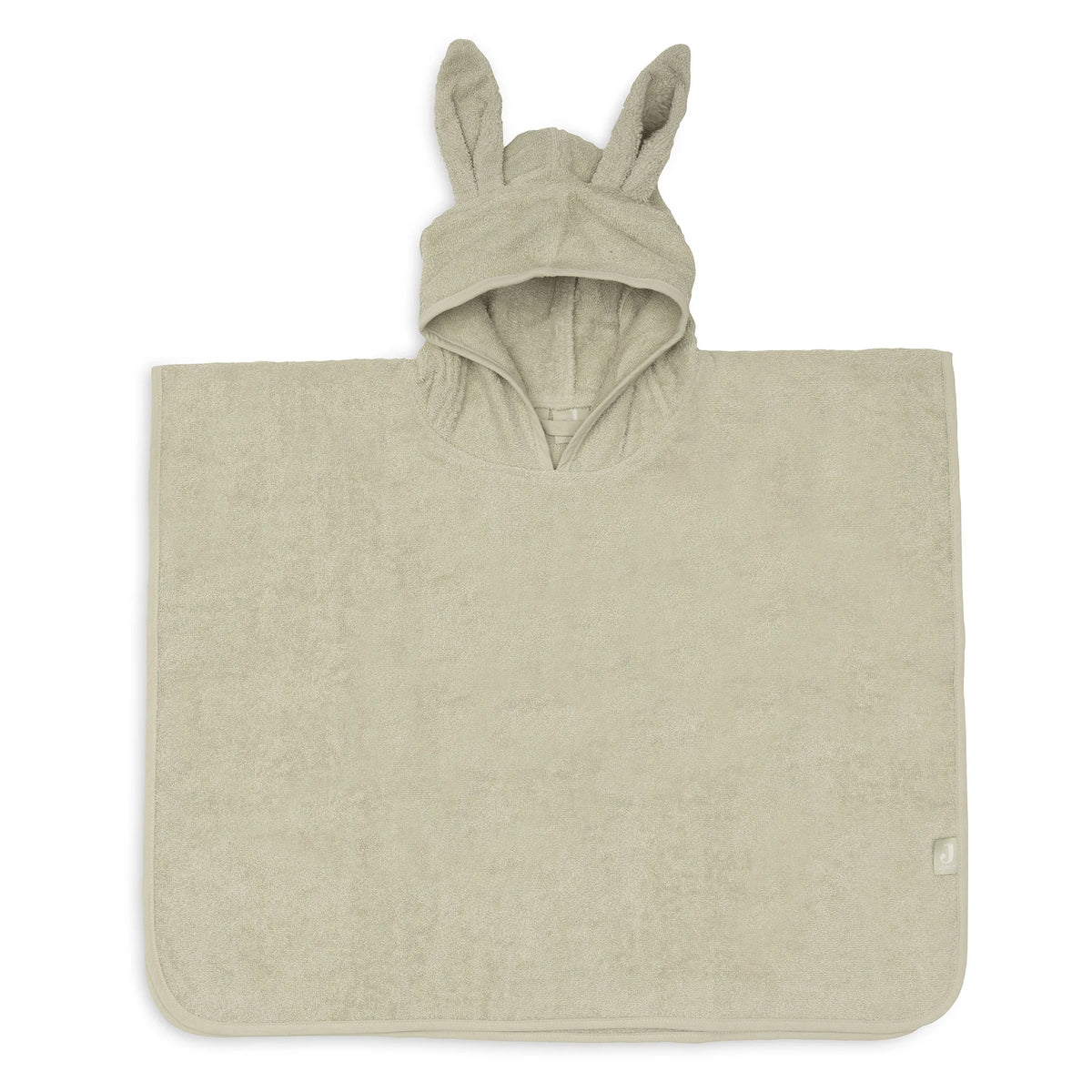 Jollein badponcho Soft Macha met capuchon en konijnenoortjes, vooraanzicht