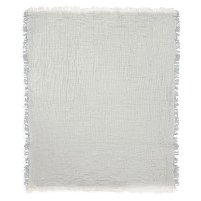 Jollein Deken Wieg Fringe Stripe Sea Green/Ivory 75 x 100cm