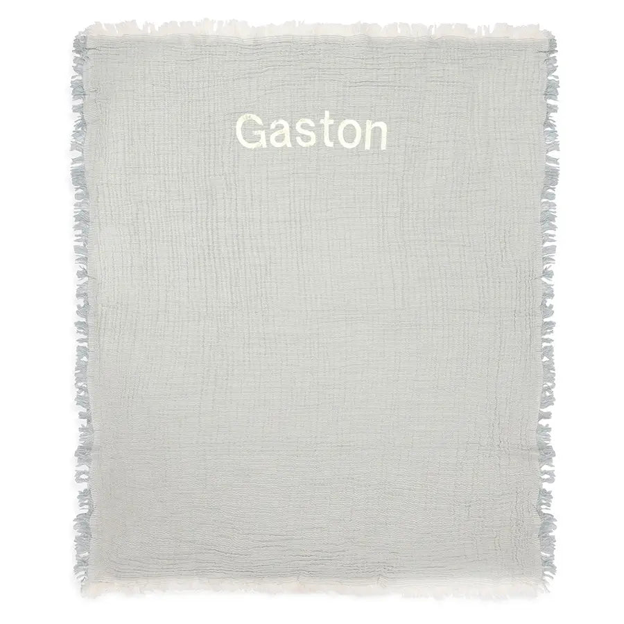 Jollein Deken Wieg Fringe Stripe Sea Green/Ivory 75 x 100cm