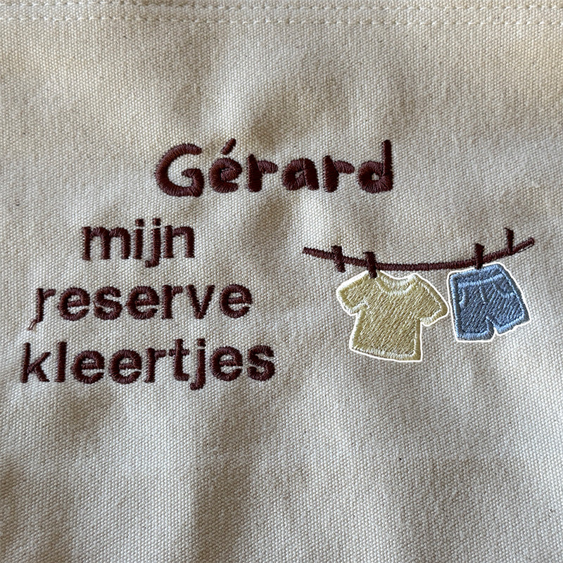 Toilettas Ecru "Mijn reserve kleertjes" Boy