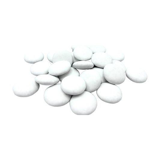 XXL matte confetti suikerbonen in witte tint, ideaal voor doopsuiker