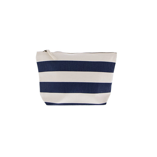 Toilettas Streep Naturel Donker blauw