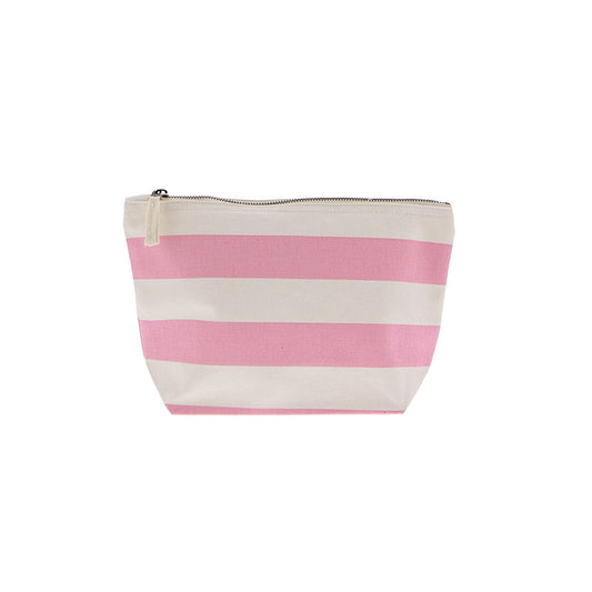 Toilettas Streep Naturel Roze