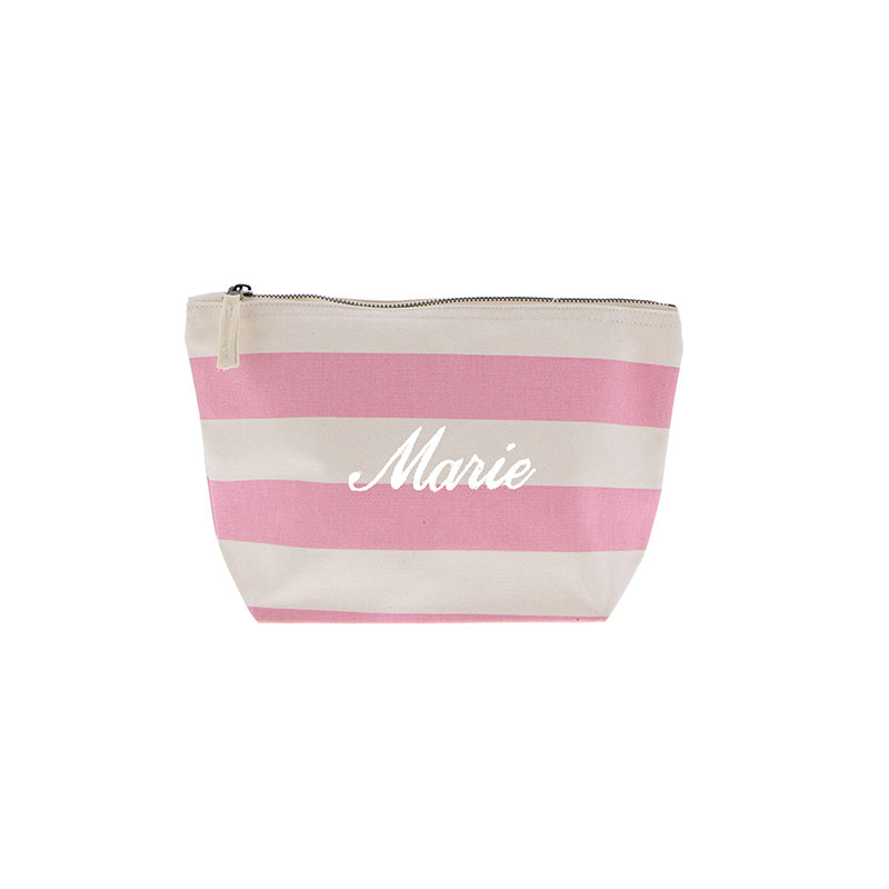 Toilettas Streep Naturel Roze