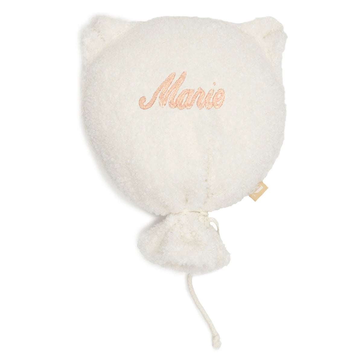 Jollein ballon Teddy Bear in bouclé met de naam Marie geborduurd op de ballon