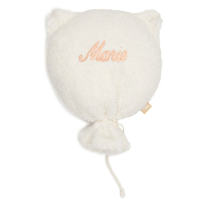 Jollein ballon Teddy Bear in bouclé met de naam Marie geborduurd op de ballon